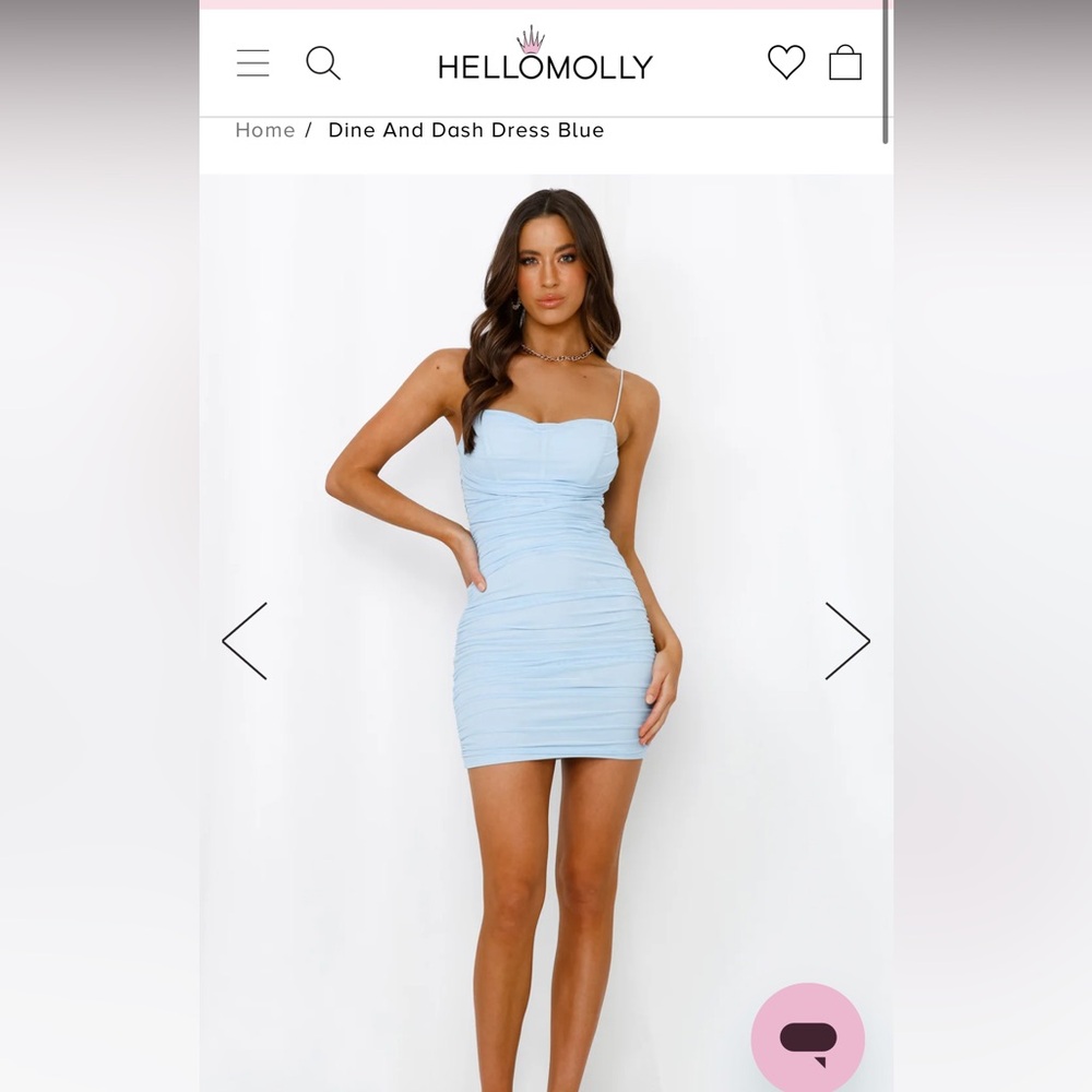 Hello Molly Baby blue mini dress